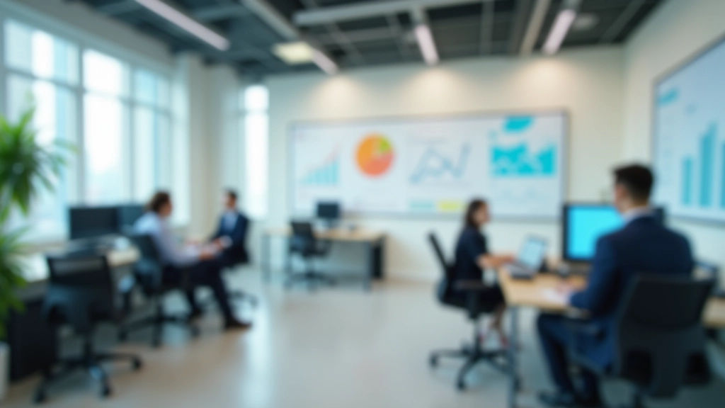 Modern financial education office space with contemporary design and professional setup